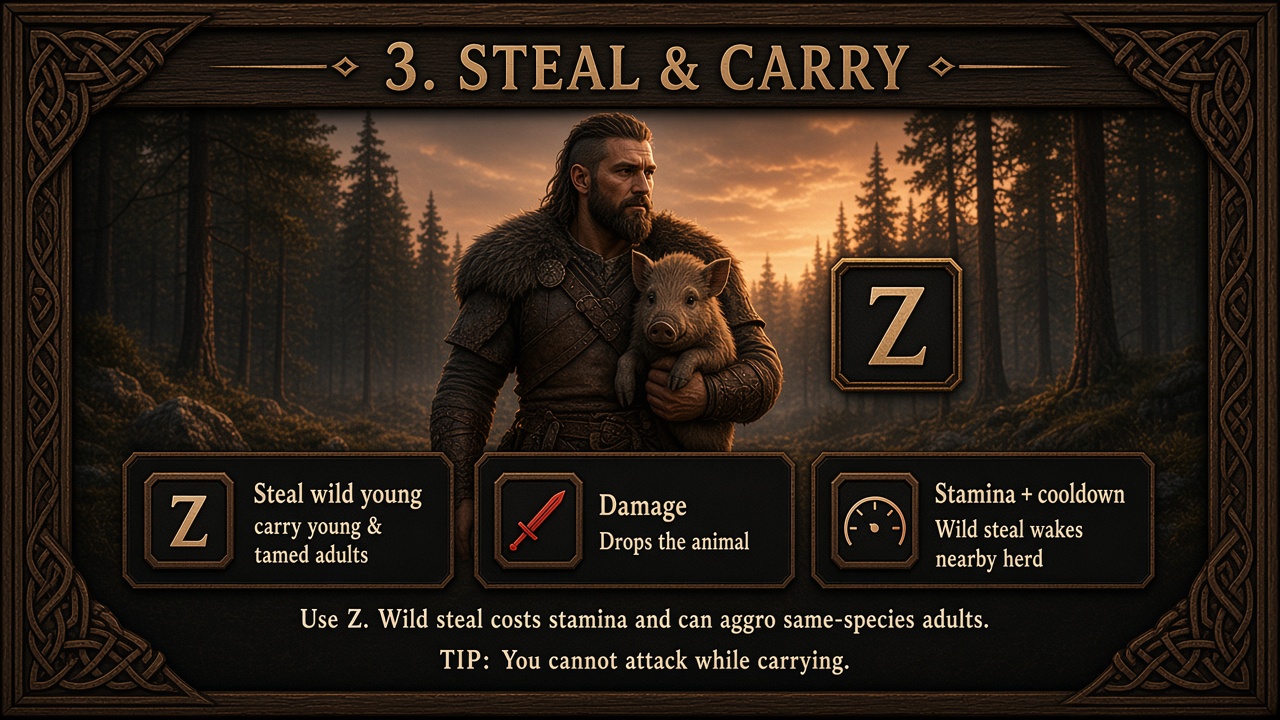 3. Steal and carry