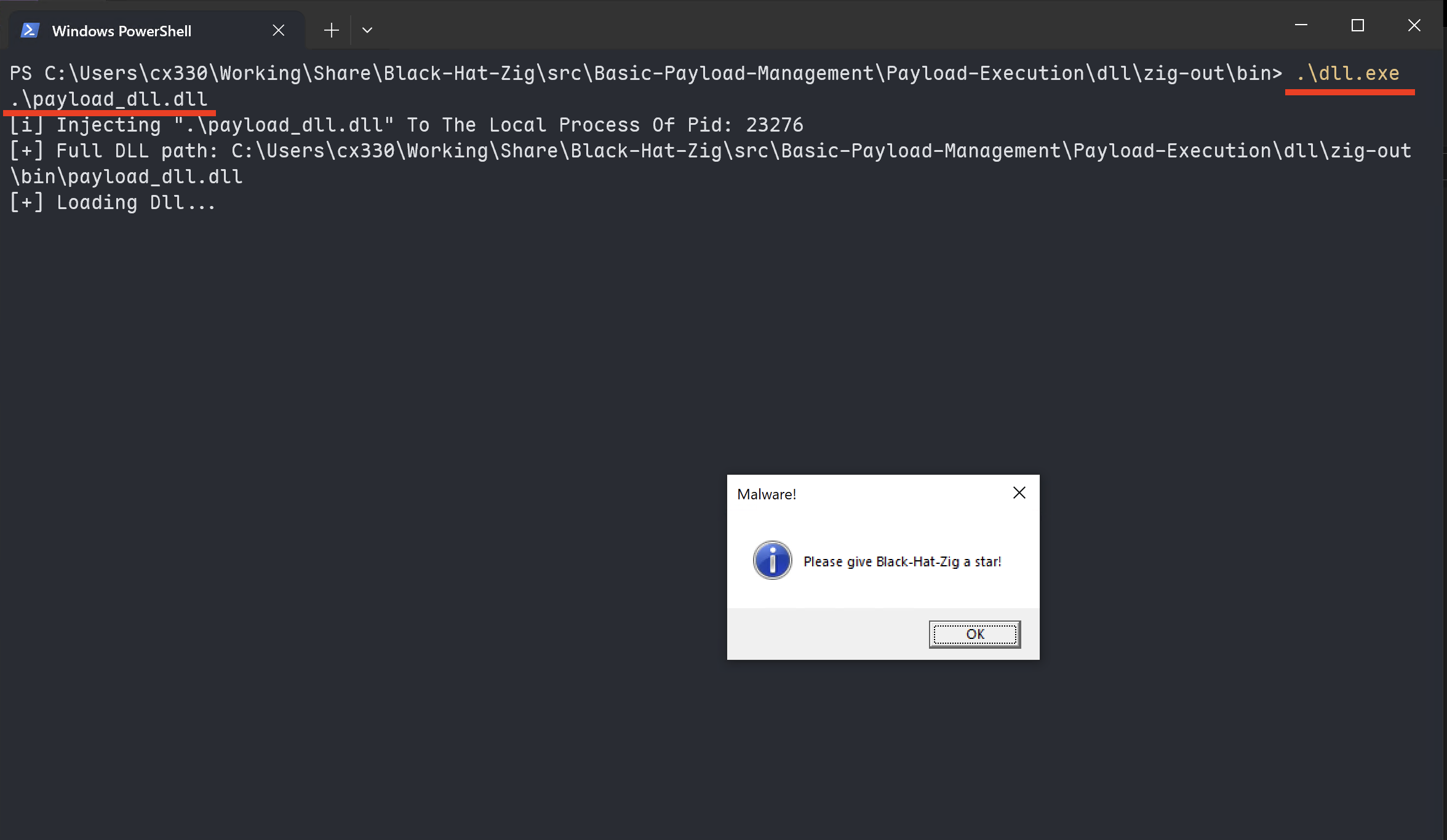 Executed via DLL