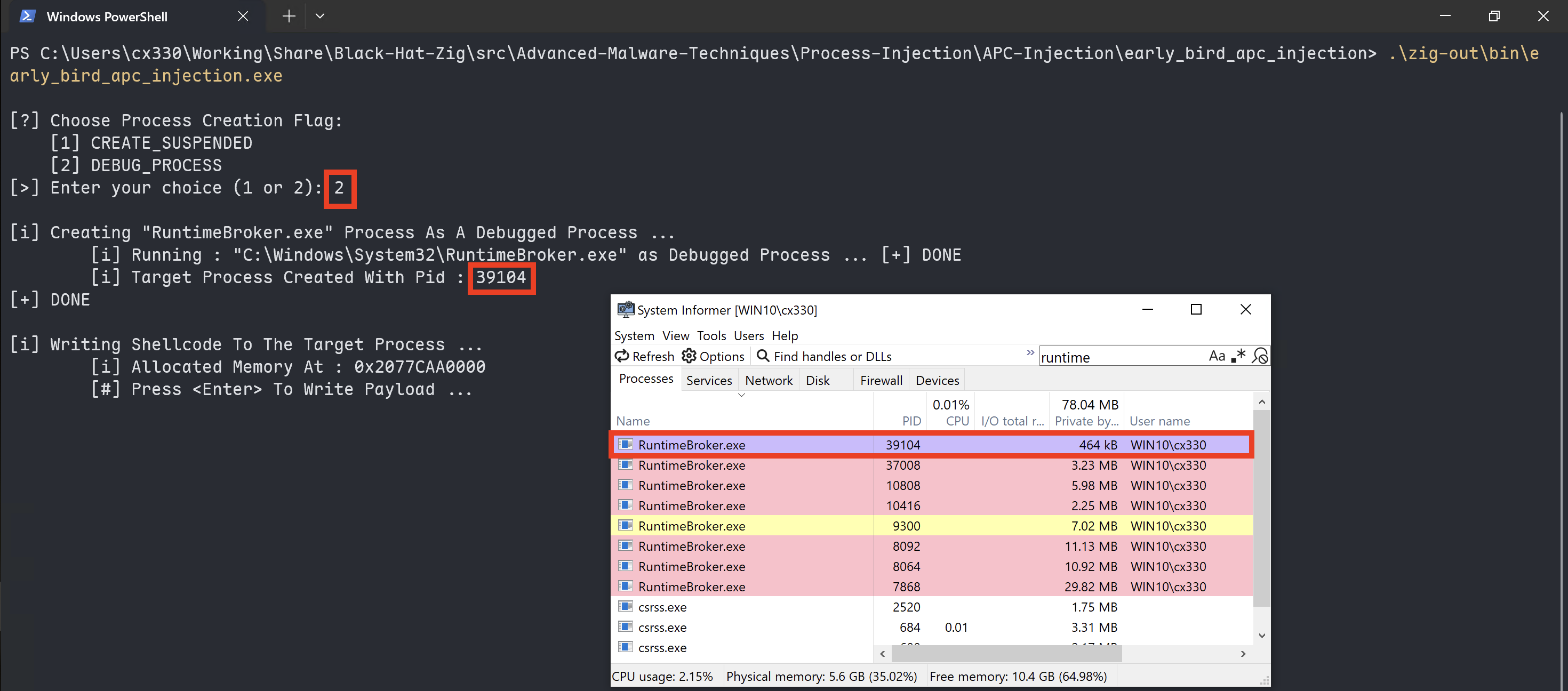 Debugged Process