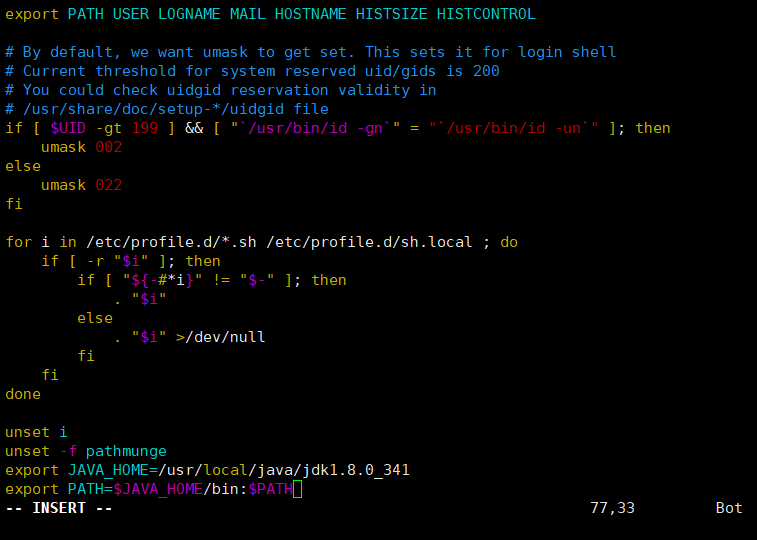 环境变量配置文件