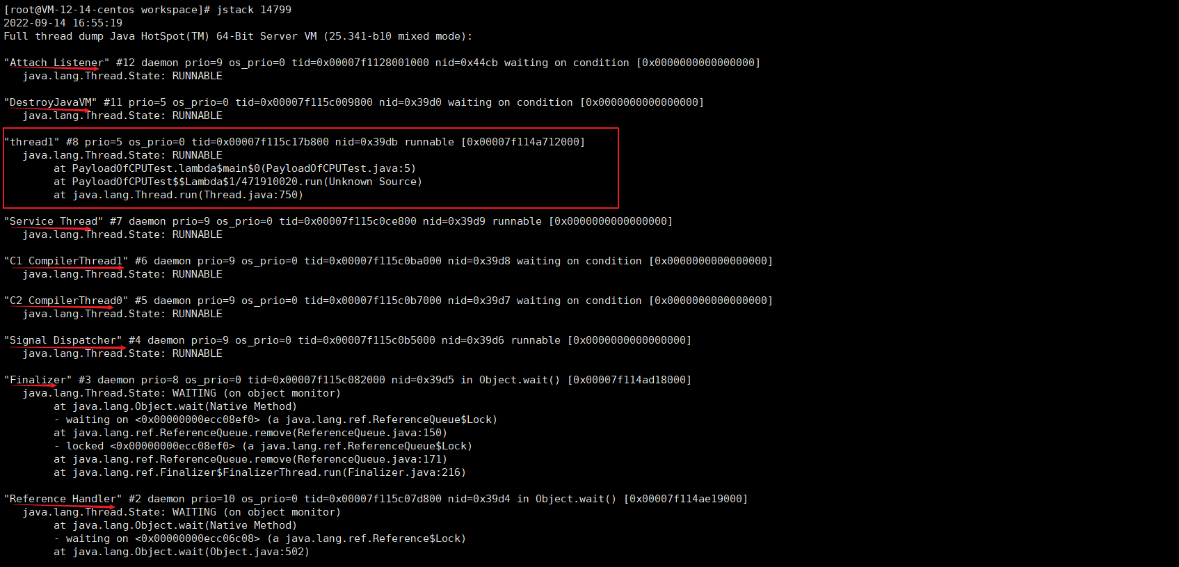 Optional title jstack打印结果