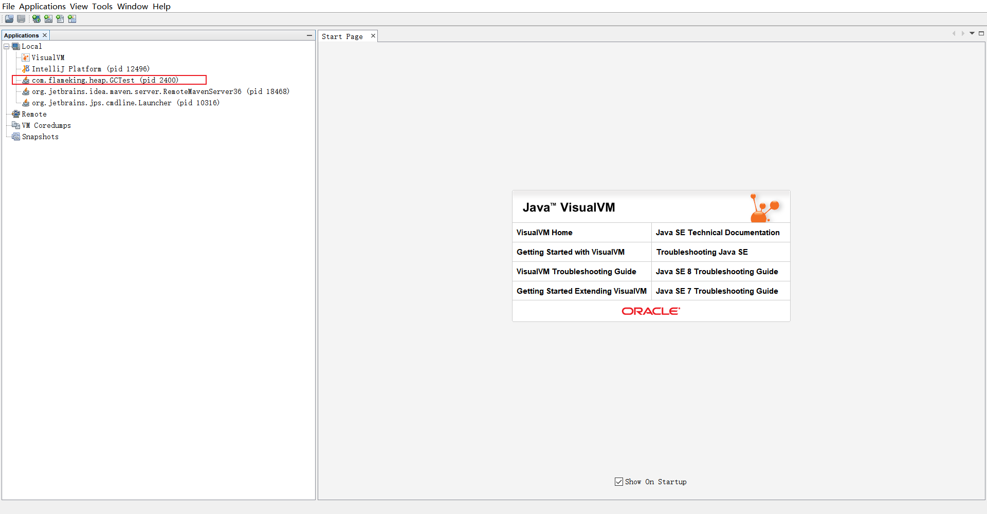 Optional title jvisualvm界面
