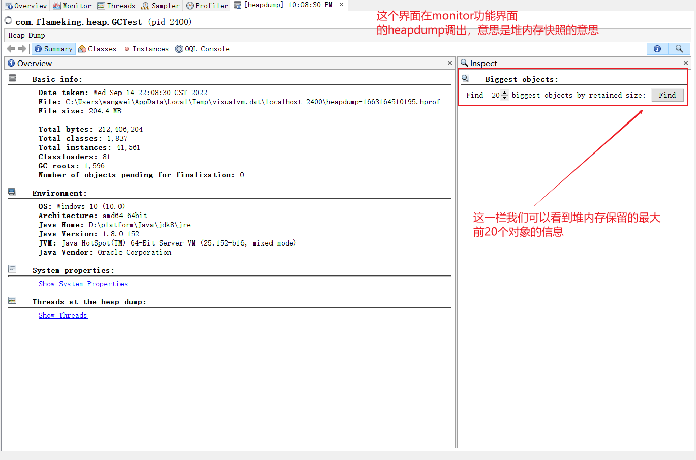 Optional title 观察具体的内存占用