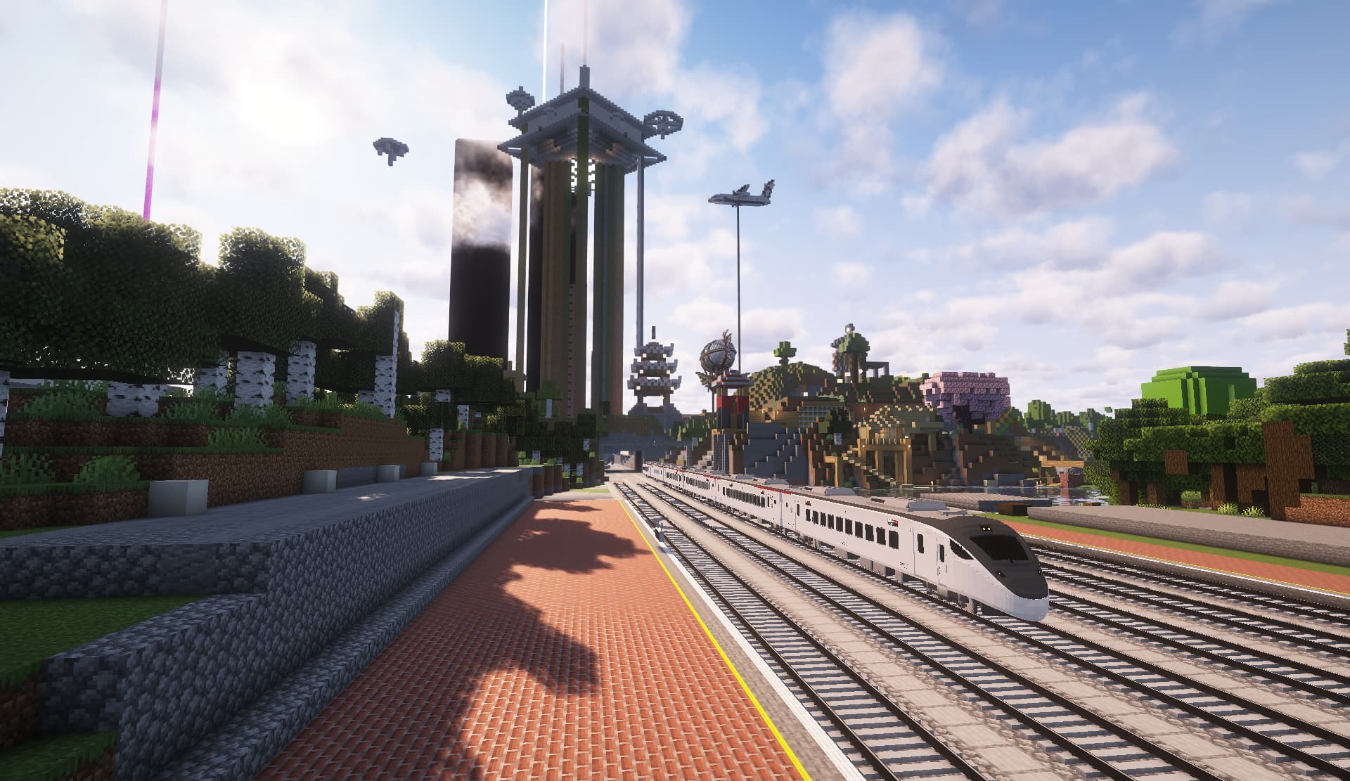 列车正线通过森园西站