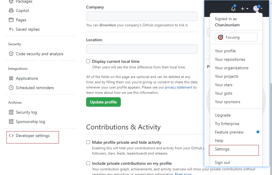 github_setting