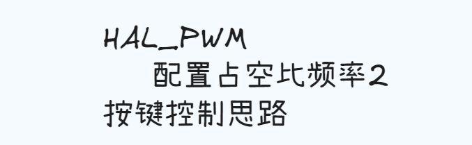Featured image of post HAL_PWM配置占空比频率2按键控制思路