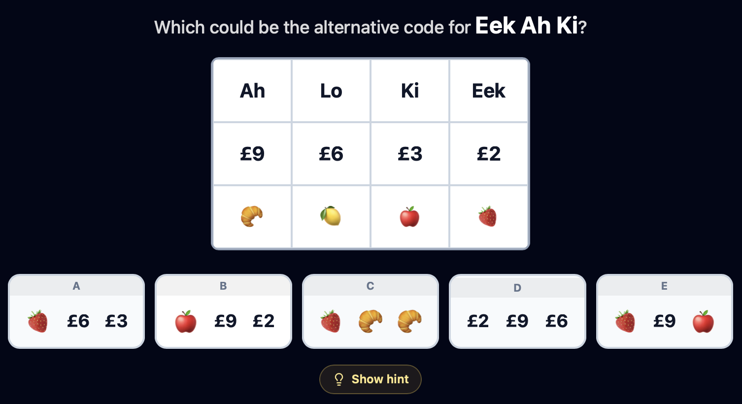 Work Rate — example question