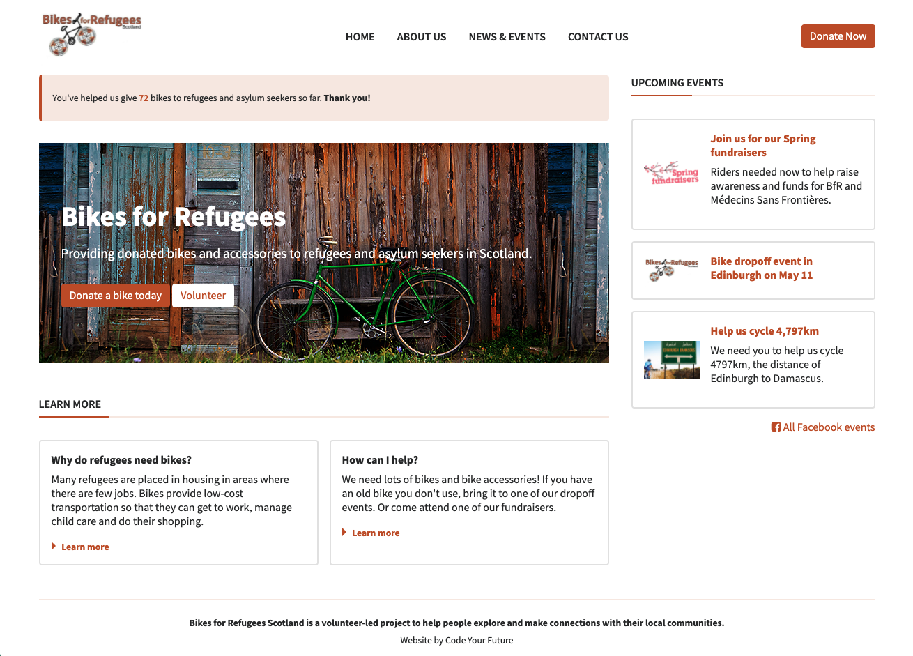 
        Bike For Refugees: final design
      