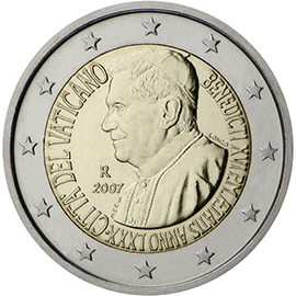 Vatican City 2 euro (2007) - 80th birthday of His Holiness Pope Benedict XVI