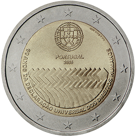 Portugal 2 euro (2008) - 60th anniversary of the Universal Declaration of Human Rights