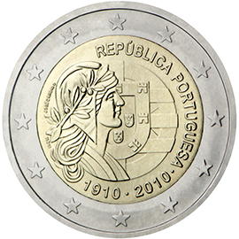 Portugal 2 euro (2010) - 100th anniversary of the Portuguese Republic