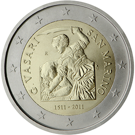 San Marino 2 euro (2011) - 500th anniversary of the birth of Giorgio Vasari