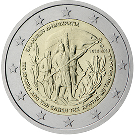 Greece 2 euro (2013) - 100th anniversary of the union of Crete with Greece