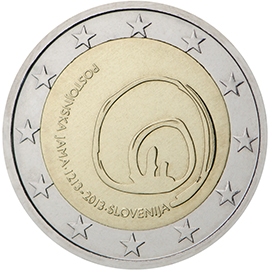 Slovenia 2 euro (2013) - 800th anniversary of visits to Postojna Cave