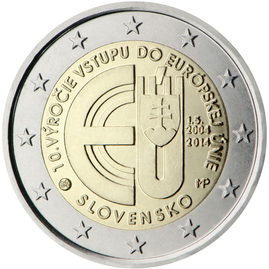 Slovakia 2 euro (2014) - 10th anniversary of the accession of the Slovak Republic to the European Union