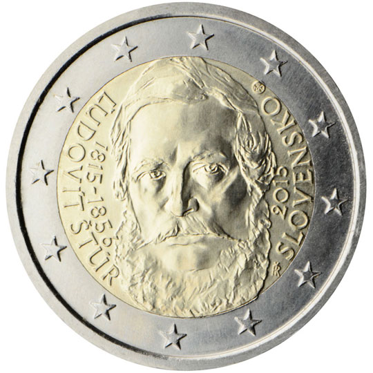 Slovakia 2 euro (2015) - 200th anniversary of the birth of Ľudovít Štúr