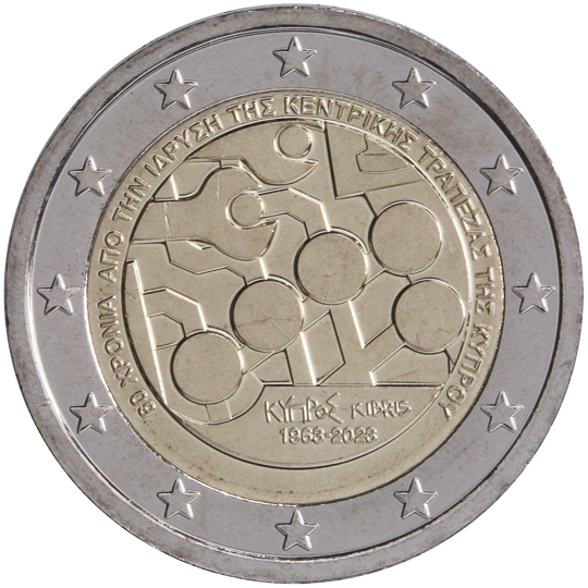 Cyprus 2 euro (2023) - The 60th anniversary of the foundation of the Central Bank of Cyprus
