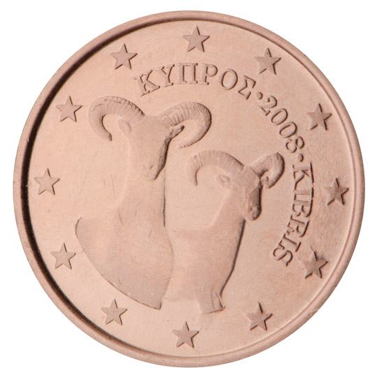 Cyprus 1 euro cent (2008) - Mouflons
