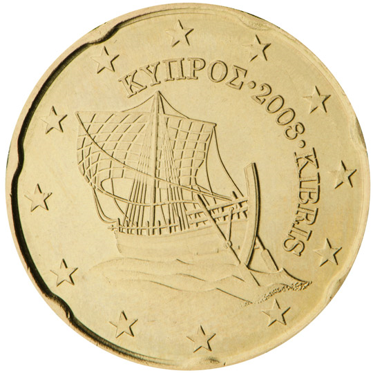 Cyprus 20 euro cent (2008) - Ship from Kyrenia