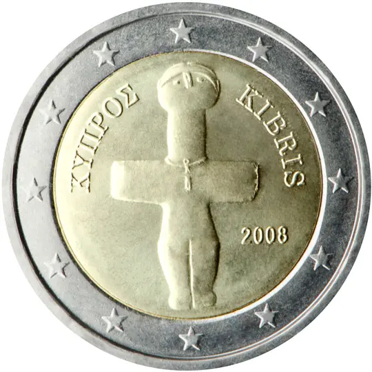 Cyprus 2 euro (2008) - Idol of Pomos (3000 v. Chr.)