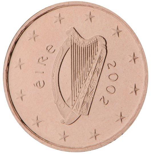 Ireland 1 euro cent (2002) - Celtic Harp