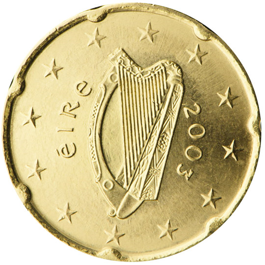 Ireland 20 euro cent (2002) - Celtic Harp