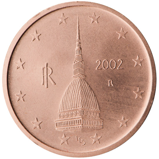Italy 2 euro cent (2002) - The Mole Antonelliana in Turin