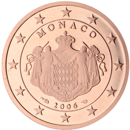 Monaco 5 euro cent (2006) - Coat of arms of the Grimaldi Royal family