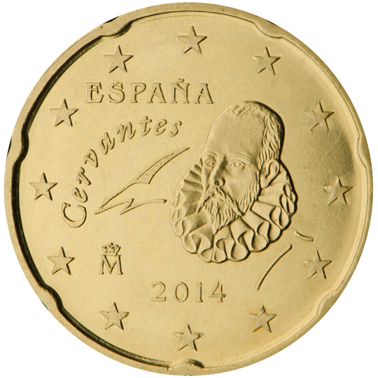 Spain 20 euro cent (1999) - Miguel de Cervantes