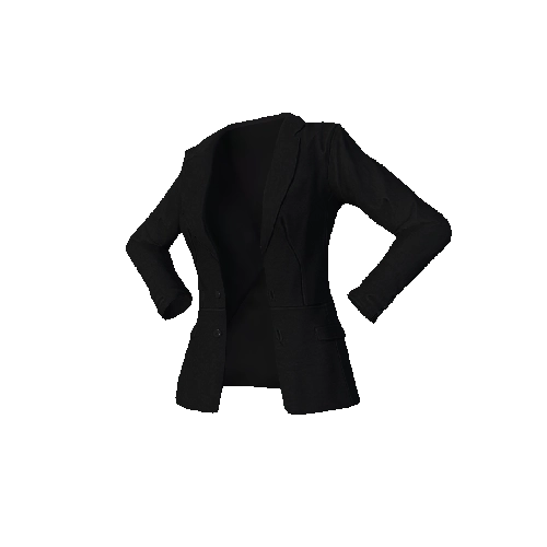 Black Fitted Tux Open