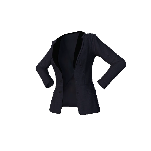 Navy Fitted Tux Open