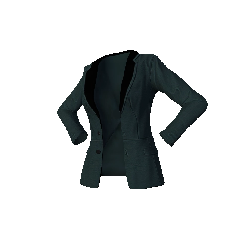 Teal Fitted Tux Open