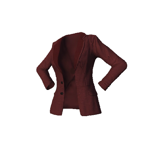 Red Fitted Tux Open