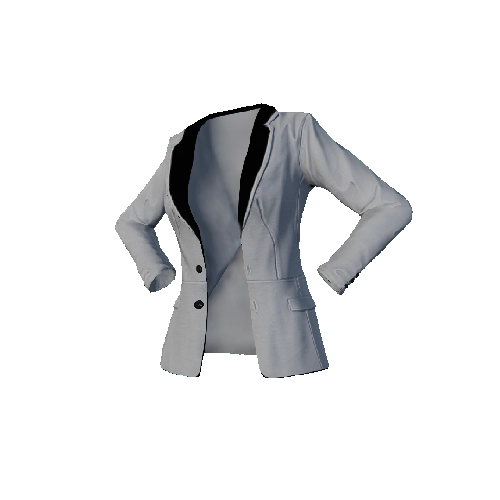 White Fitted Tux Open