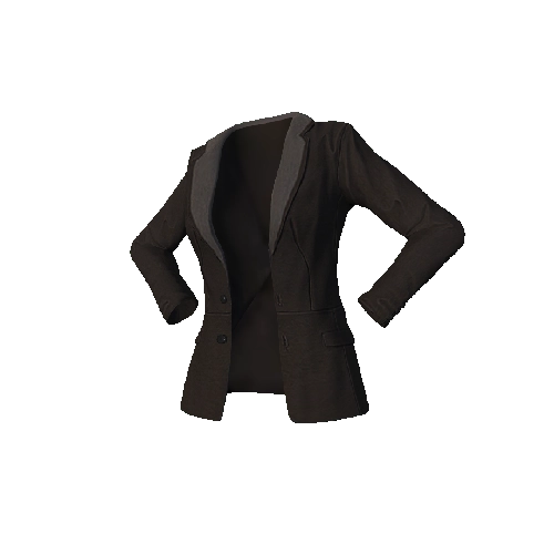 Brown Fitted Tux Open