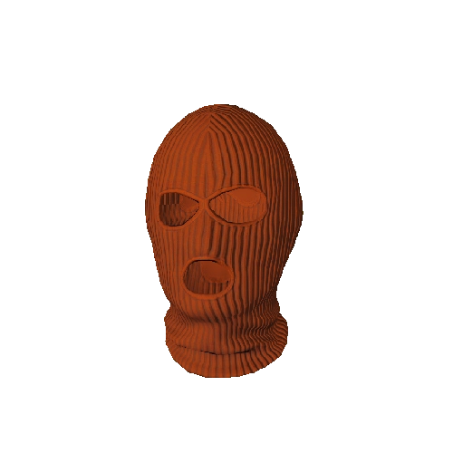 Orange Knit Balaclava