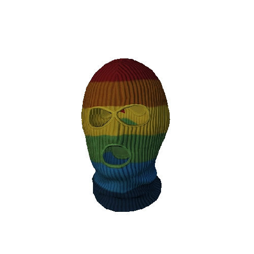 Rainbow Knit Balaclava