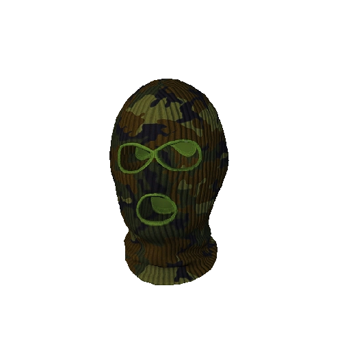 Neon Camo Knit Balaclava