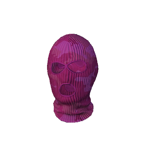 Pink Camo Knit Balaclava