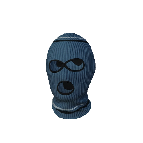 Blue Stripe Knit Balaclava