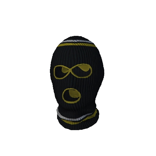 Black Stripe Knit Balaclava
