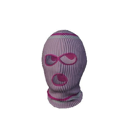 Pink Stripe Knit Balaclava