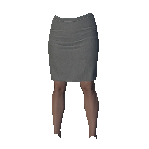 Gray Pencil Skirt
