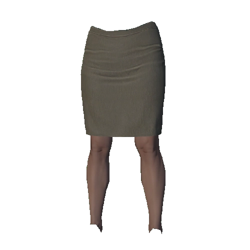 Beige Pencil Skirt