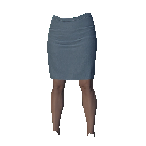 Blue Pencil Skirt