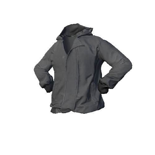 Light Gray Hooded Jacket