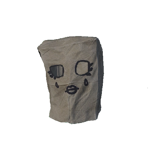 Sad Paper Bag Mask