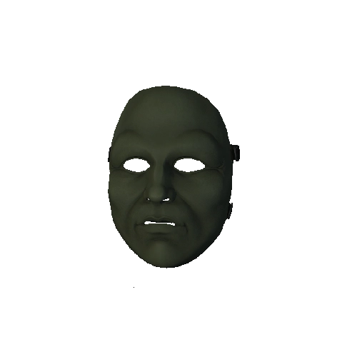 Green Plastic Face Mask