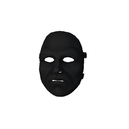 Black Plastic Face Mask