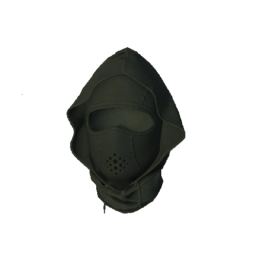 Green Hooded Ski Mask